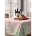 thumbnail image 6 of Pink Leaves Table Cloth, Green Summer Botanical Pastoral Waterproof Tablecloth for Rectangle Tables, Reusable Washable Fabric Table Cover for Restaurant Kitchen Dining Tables 60"x102", 6 of 6