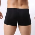 thumbnail image 4 of Abomansow Mens Bulge Pouch Ice Silk Underwear Low Rise Boxer Briefs Breathable Moisture-Wicking Everyday Underpant on Clearance, 4 of 4