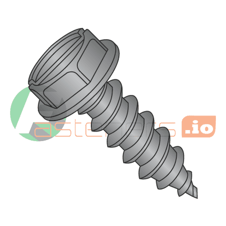 

#8 x 1/2 Type AB Self-Tapping Screws / Slotted / Hex Washer Head / Steel / Black Zinc (Quantity: 10 000 pcs)