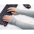 thumbnail image 5 of INSPIRE CHIC Woman Elastic Fingerless Elbow Length Arm Hand Warmers Gloves 1 Pairs Gray One Size, 5 of 6