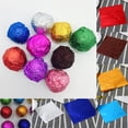 thumbnail image 1 of SEARCHI 100Pcs 10 Colors Aluminum Foil Wrapper Chocolate Candy Wrapping Tin Paper Embossing Paper 3.15 "X 3.15"（8X8cm), 1 of 4