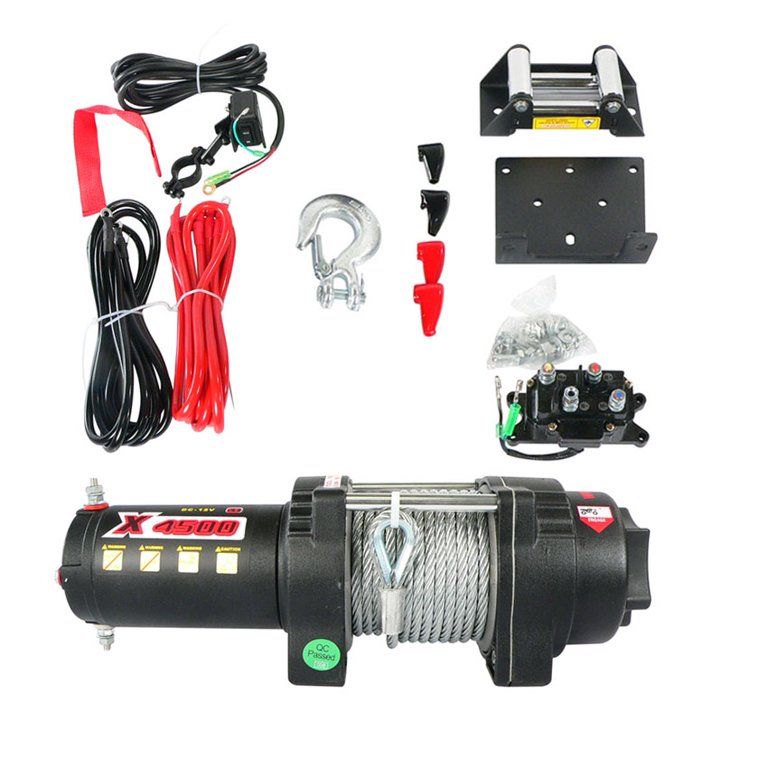 New 4500Lb Complete 12V Winch Kit Assembly Fits Can-Am Kawasaki ATV UTV  Win0019