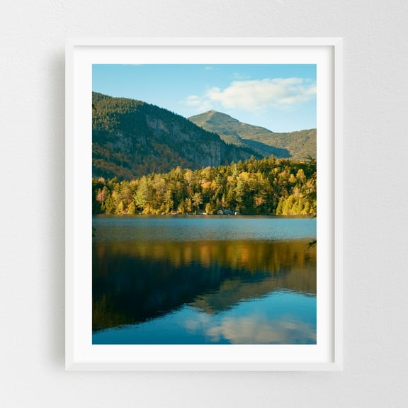 Copperas Pond, Adirondack Mountains 01 - New York Photography White Framed Wall Art Print 16 x 20 inches