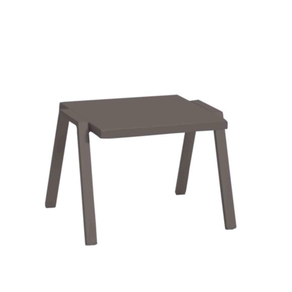 Mesa auxiliar Whiteline Rio Taupe de aluminio con recubrimiento en polvo