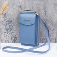 thumbnail image 1 of HLONK Zipper Mini Phone Wallet  Fashionable Letter Detail Shoulder Bag with Solid Color, 1 of 7