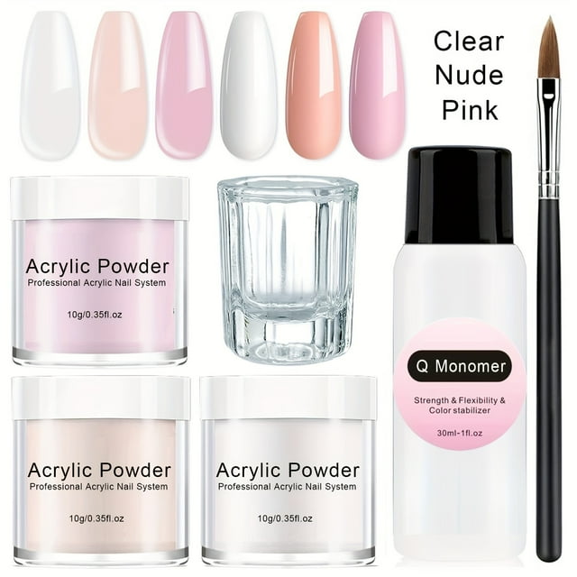 Acrylic Nail Enhancement Set, Acrylic Nail Powder, Suitable For Beginners, Suitable For Nail Extension Carving, Acrylic Nail Enhancement Articles Acrylic Liquid Monomer Acrylic Liquid Acrylic Nail Art
