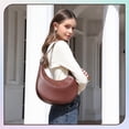 thumbnail image 2 of Bolso de mano Keyli para mujer, piel café, impermeable, 2 of 6