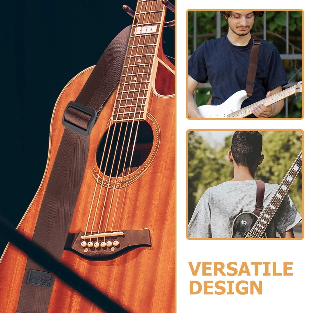 RENACLIPY 2-Pack Coffee Themed Guitar Straps with Printed Design, Material for Comfortable Music Playing
