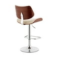 thumbnail image 5 of Armen Living Indoor Leland Adjustable Black Faux Leather and Chrome Finish Bar Stool, 5 of 12