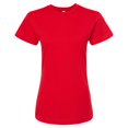 thumbnail image 5 of Tultex Short Sleeve Women's Fine Jersey T-Shirt, Classic Fit Crewneck Tee, Red, L, 5 of 5