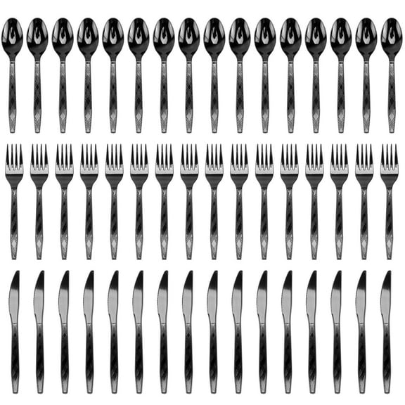 ADDHAT 48Pcs Plastic Cutlery Set Mini Size Assorted Color