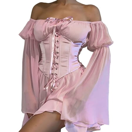 

DanceeMangoo Sexy Women Bustier Corset Top y2k Aesthetic Clothes Waist Trainer Belt Bustier Underbust Corset