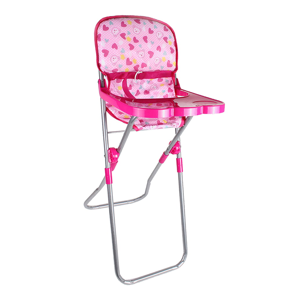 Nursery Room Furniture Decor-ABS Baby Doll Dining High Chair for 9-12inch 