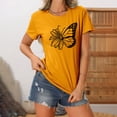 thumbnail image 1 of YLHFASHION T-shirt à Manches Courtes pour Femmes, Couleur Unie, Coupe Ample, Col Rond, Imprimé, Offres du Jour, Liquidation, T-shirt à Manches Courtes pour Femmes, 1 of 4
