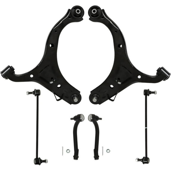 OTTULUR 6Pc Front Lower Control Arms Tie Rods Sway Bars Kit Replacement for Hyundai Santa Fe 2010-2012 Replacement for Kia Sorento 2011-2013