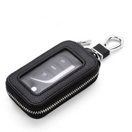 CoreLife Car Key Holder, Universal Vegan Leather Vehicle Remote Key FOB Smart Key Protector Keychain Case, (Best Leather Key Case)