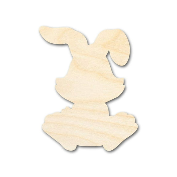 Unfinished Wood Easter Bunny Shape 10" / 1/4"