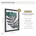 thumbnail image 2 of MCS Studio Gallery 16x20 Poster Frame Black Woodgrain, Vertical & Horizontal Wall Hanging Large Picture Frame for Photos, Posters & Art Prints (2-Pack), 2 of 7