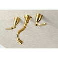 thumbnail image 2 of Kingston Brass KS3127KL Whitaker Double-Handle Wall Mount Bathroom Faucet, Brushed Brass, 2 of 8