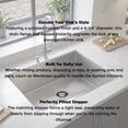 thumbnail image 6 of Westbrass Kitchen Sink Waste Disposal Drain Flange and Stopper, Polished Chrome, 6 of 10
