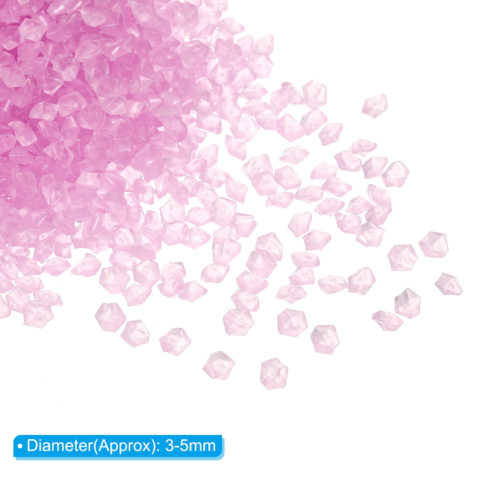 Unique Bargains 3000Pcs Glow Rocks 3-5mm Glow Pebbles Luminous Stones Decor DIY Purple