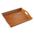 thumbnail image 4 of DEEPCRAFF 1Pack Wooden Tray For Indoor Dining Rectangular Serving Tray Brown Color, 4 of 8