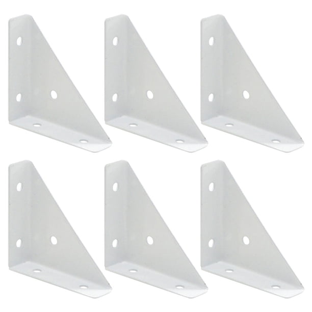 6 uds soportes de esquina soportes de esquina triangulares conectores de esquina de la Mesa de cama soportes de esquina de muebles