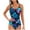 Black E, variant on Enjoytime Swimsuits for Wome Vintage Printed One Piece Ruched Slimming Monokini Adjustable Standard Straps Womens Bathing Suits