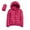 Hot Pink, variant on Women's Lightweight Waterproof Puffer Jacket with Hood, White Down Fill, Casual Solid Color Long Coat Pink,M