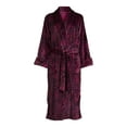 thumbnail image 3 of N Natori Studio Women's Shadow Leopard Printed Plush Robe, 3 of 5