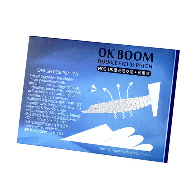 Cintas Adhesivas Invisibles de Doble Cara para Párpados, Tiras Adhesivas, Transpirables, Resistentes Al Sudor Y Al Agua, con Herramientas para 2 hojas en caja