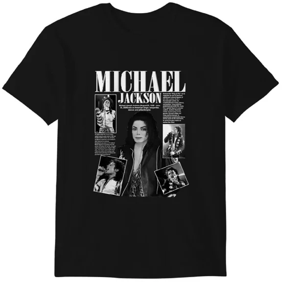 Michael Jackson Inspired Music T Shirt Retro Pop King Graphic Tee