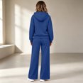 thumbnail image 7 of Teuyenhk Women's 2 Piece Sweatsuits Fall Fleece Lined Matching Lounge Sets Zip Up Hoodies Drawstring Straight Leg Pants Airport Travel Track Suits, 7 of 7