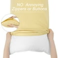thumbnail image 6 of Unique Bargains Solid 90GSM Microfiber Body Pillow Case Gold 20" x 72", 6 of 8