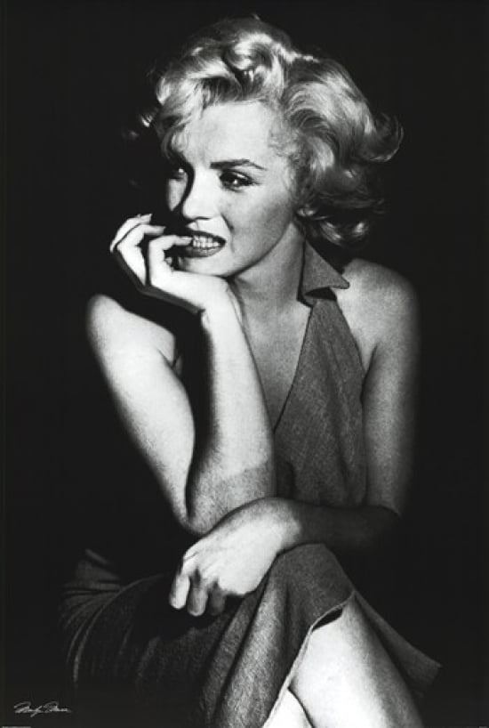 Marilyn Monroe Black /& White Weight Lifting Poster 24 x 36