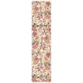 thumbnail image 2 of WIPONKEN 2x8 Floral Area Rugs Machine Washable Non-Slip Botanical Scalloped Rug for Living Room Bedroom, Modern Farmhouse Floor Mat with Vintage Flowers Pattern, Home Decor Indoor Low Pile Beige, 2 of 9