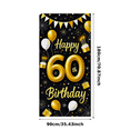 thumbnail image 3 of Black Background Golden Decorated Happy 60th Birthday Banner Party Supplies Photography Props Backdrop for Birthday Party Celebrations Event Decorations, 3 of 8