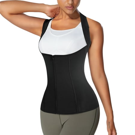 

CtriLady Women s Back Support Brace Posture Corrector Waist Trainer Corset Tummy Control Body Shaper for Spinal Neck Shoulder Vest(Black 3X-Large)