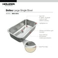 thumbnail image 2 of Houzer Belleo 32 in Stainless Steel Topmount Single Bowl Kitchen Sink with Strainer and Grid - BSG-3018, 2 of 5