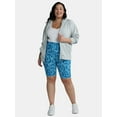 thumbnail image 3 of Terra & Sky Women’s Plus Size Bike Shorts, 10" Inseam, 2-Pack, Sizes 0X-5X, 3 of 7