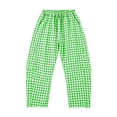 thumbnail image 4 of Inleife Women's Gingham Checkered Relaxed Pants Drawstring Elastic Waist Lounge Trousers with Pockets, 4 of 6