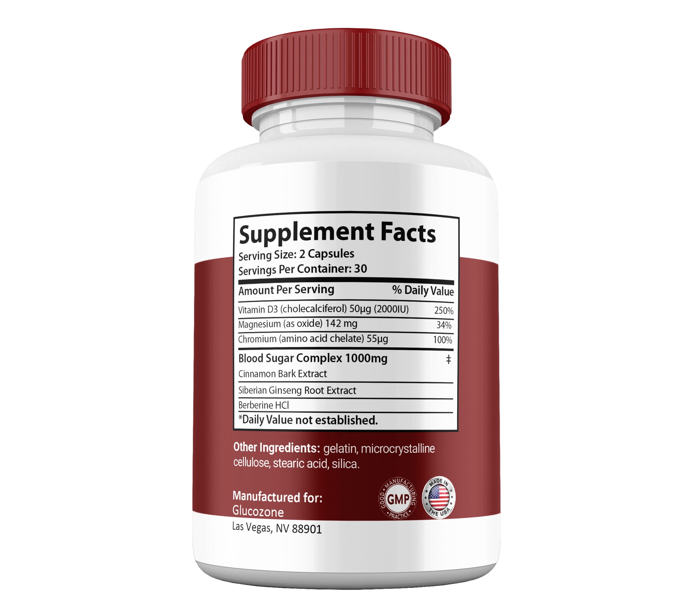 GlucoZone Capsules, All Natural Premium Ingredients, Gluco Zone Glycogen Balance Maximum Strength Blood Pills Berberine Supplement (2 Pack)
