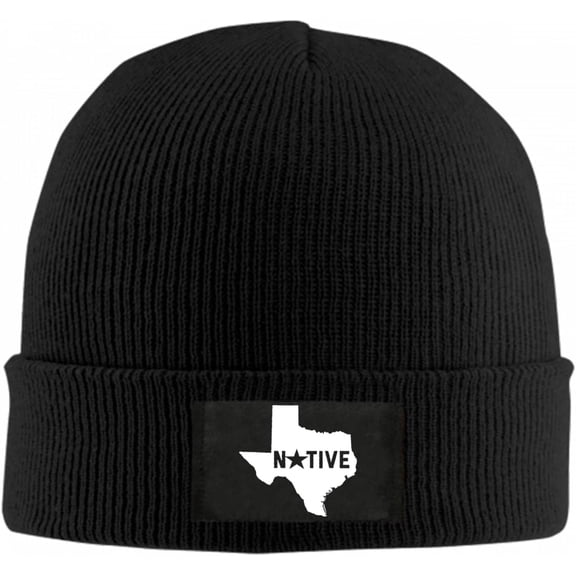 Texas Native Beanie Hat for Women Men Winter Hat Cuffed Winter Beanie Warm Skull Cap Plain Knit Hat Cap