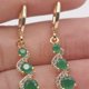 thumbnail image 4 of Vintage Swirl Round Green Stone Drop Dangle Earrings Women's Wedding Party Decor 14K Gold Plated 1Pair, 4 of 4