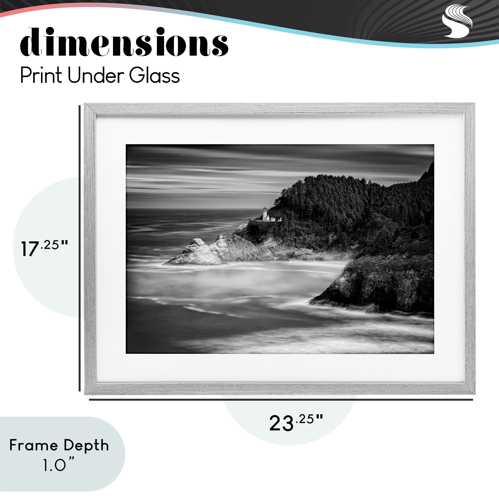 Stupell Industries Perched Above The Pacific Gray Framed Print Under Glass, design by Rick Berk