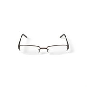 Contour Men's FM9188 Rectangular Prescription Eyeglasses with Case, Dark Brown