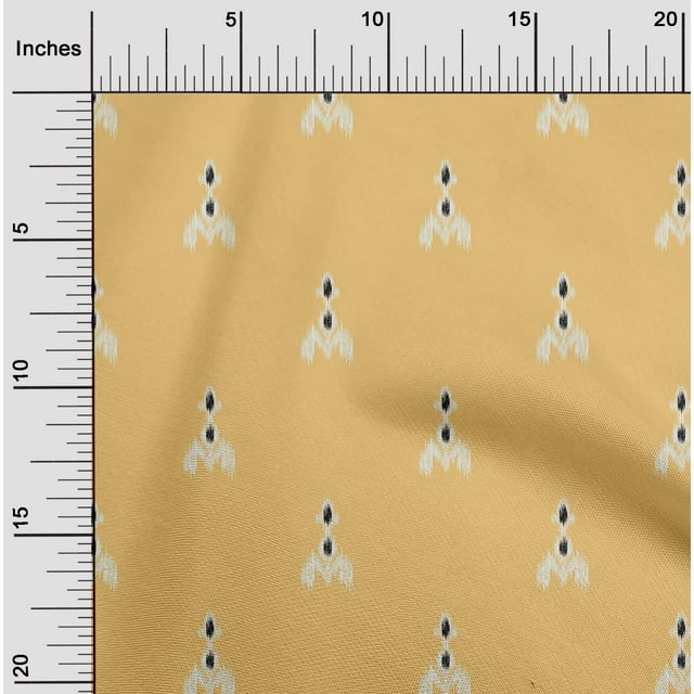 oneOone Polyester Lycra Fabric Ethnic Ikat Print Fabric BTY 56 Inch Wide