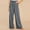 Gray, variant on Azrian Women Casual Solid Cotton Linen Drawstring Elastic Waist Long Wide Leg Pants Summer Clearance