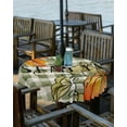 thumbnail image 2 of Outdoor Tablecloth with Umbrella Hole and Zipper 60R Fall Thanksgiving Pumpkin Maple Leave Green Buffalo Plaid Table Cover for Round Tables Waterproof Tabletop Collection for Patio Garden Picnic, 2 of 6