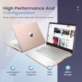thumbnail image 3 of HP Stream 14" HD Laptop, Intel Celeron N4120, 8GB RAM, 288GB Storage(128GB eMMC+160GB Docking Station Set), Intel UHD Graphics, Webcam, 1 Year Office 365, Windows 11 S, Rose Gold, 3 of 9